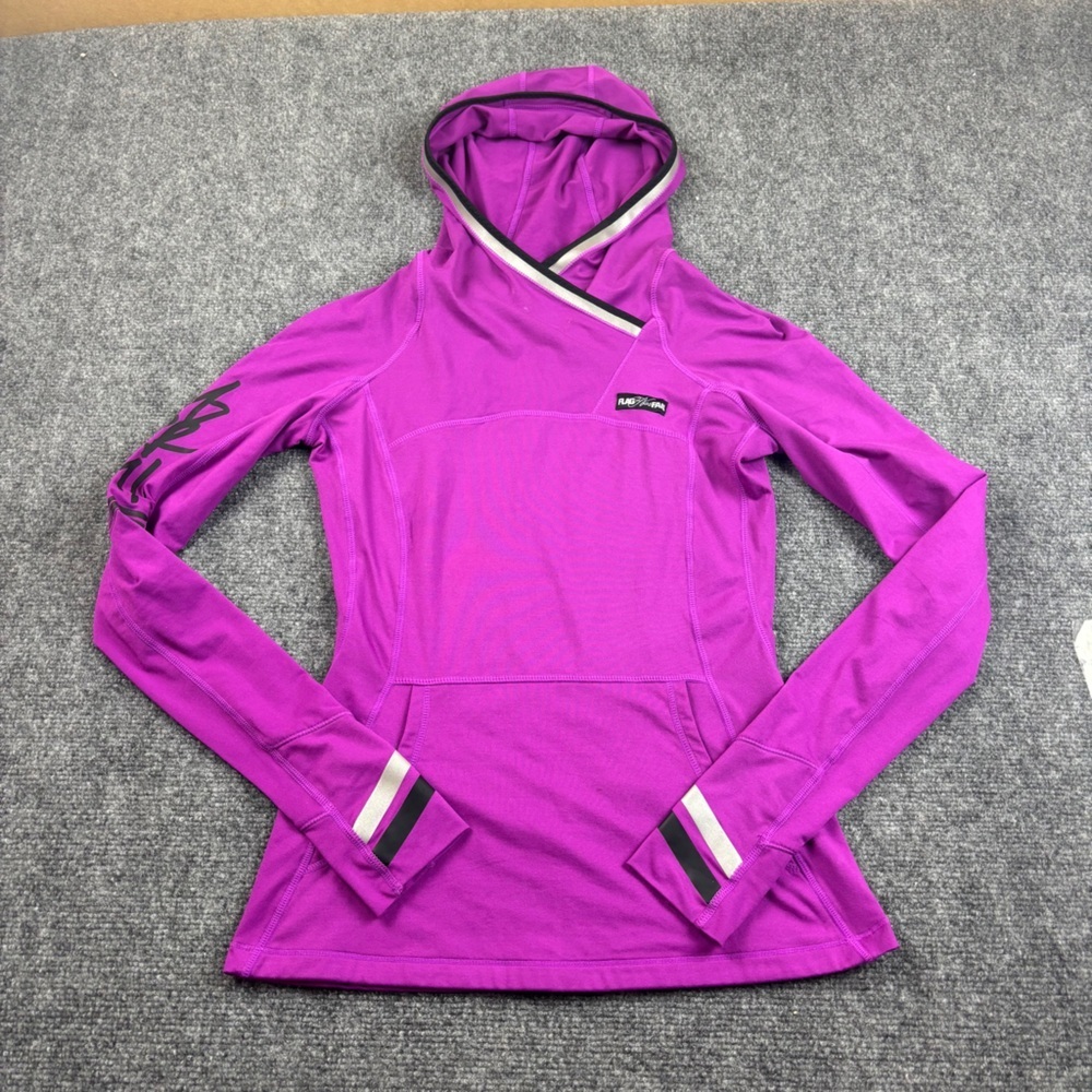 FLAG NOR FAIL Women’s Purple Hooded athletic Shirt size: Small